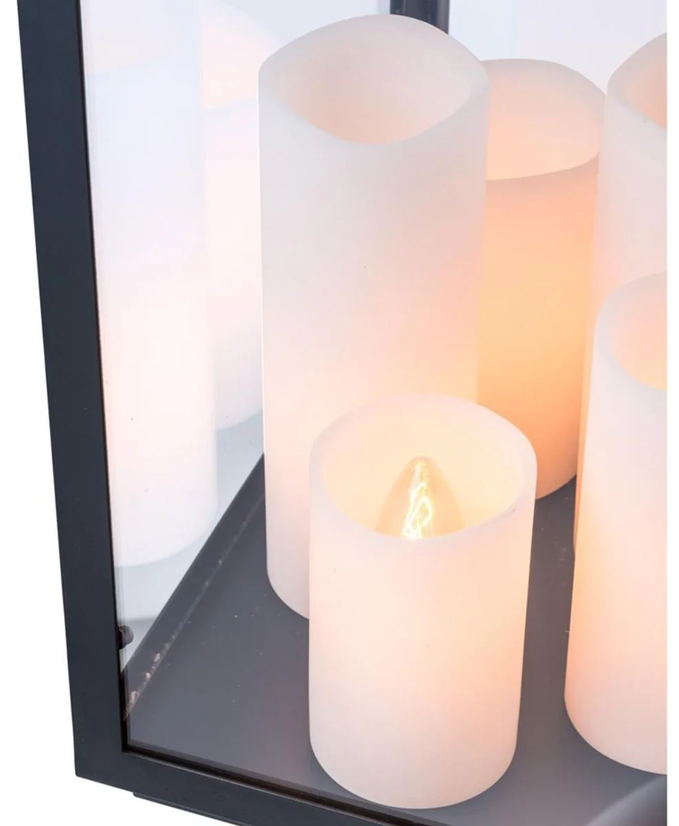 Casa Padrino l¨¢mpara de mesa de lujo negro de 35 x 35 x H. 65 cm - l¨¢mpara de mesa de restaurante del hotel