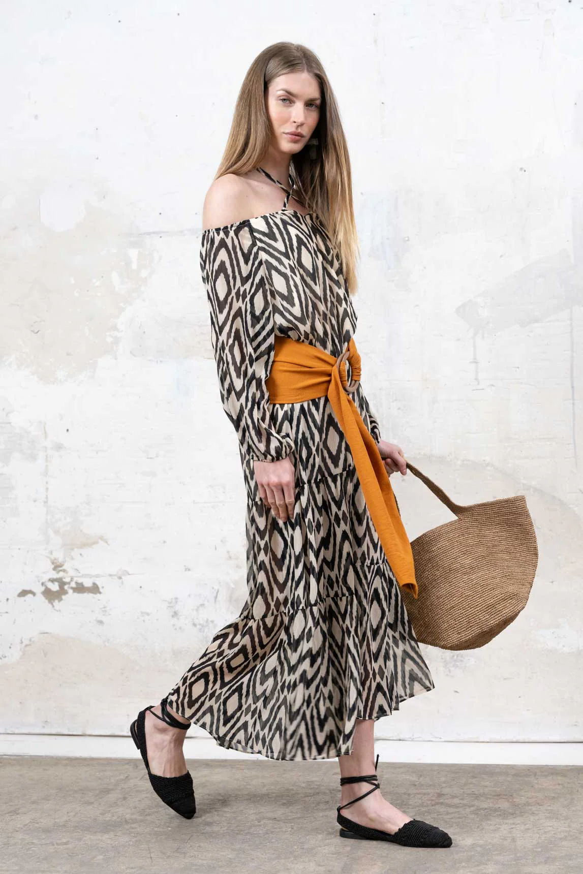 Rivera-spain Vestido Céret geométrico