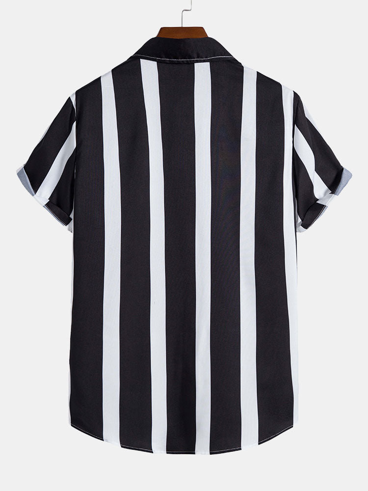 Striped print Button Up Shirt