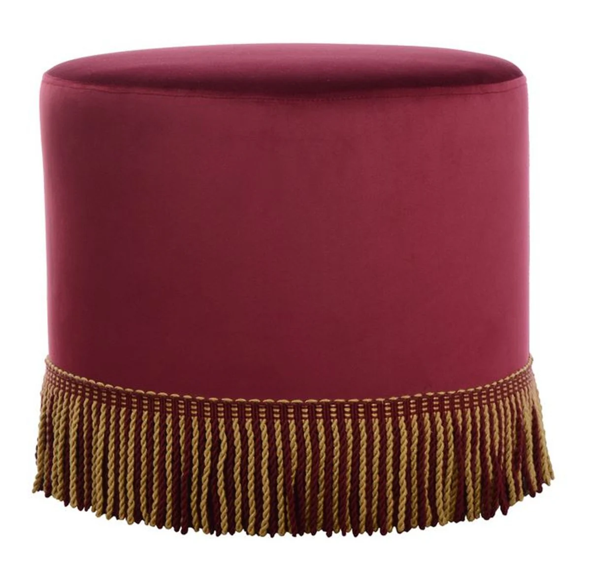 Taburete de lujo Casa Padrino con cordones - calidad de lujo - TODOS LOS COLORES - Taburete redondo estilo clásico Neo - Muebles