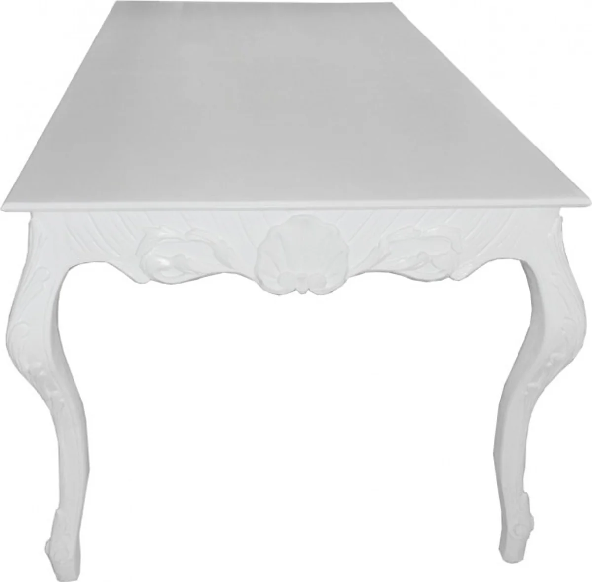 Casa Padrino Baroque dining table white shabby chic style L205 x B104 x H82 cm
