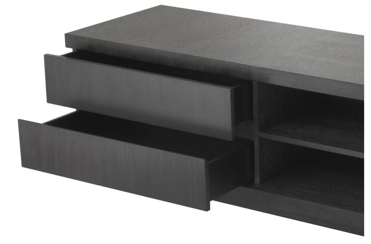 Casa Padrino mueble de televisi¨®n de lujo anthracite 220 x 52,5 x H. 53 cm - colecci¨®n de lujo