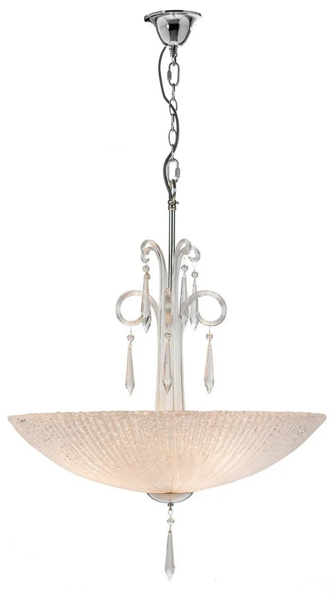Casa Padrino Luxury Pendant Lamp Silver Ø 60 x H. 125 cm - Living Room Hanging Lamp