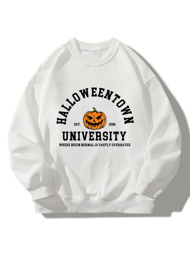 Halloweentown Pumpkin Print Relaxed Sweatshirt
