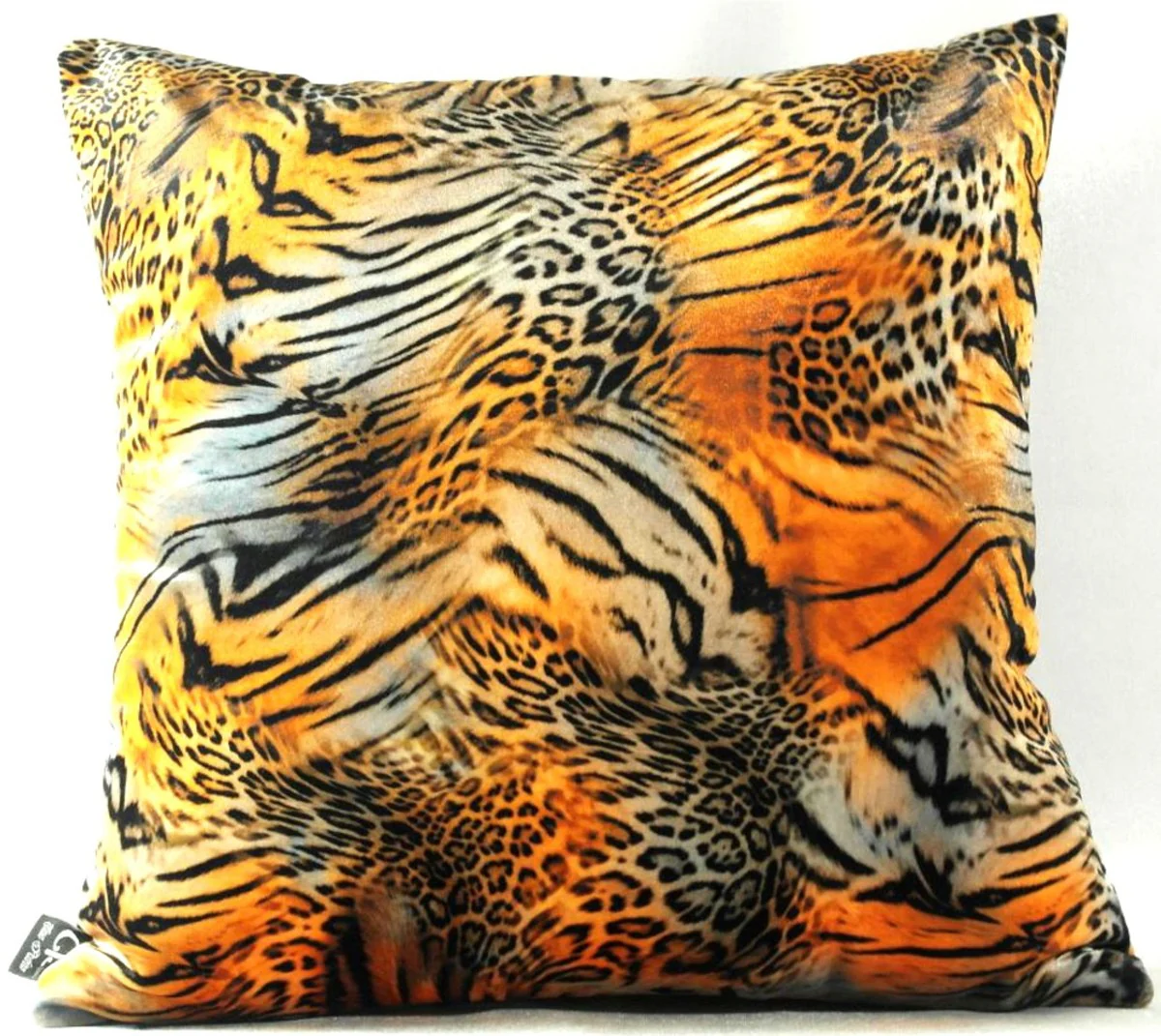 Casa Padrino Almohada de Lujo Las Vegas Leo Multicolor 45 x 45 cm - La Mejor Tela de Terciopelo - Calidad de Lujo