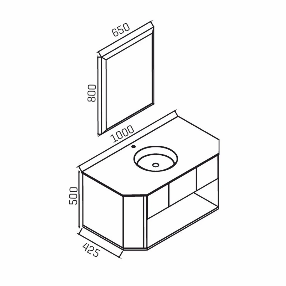 Casa Padrino Conjunto de Baño de Lujo Blanco Brillante / Oro 100 cm - Interior de Hotel y Baño