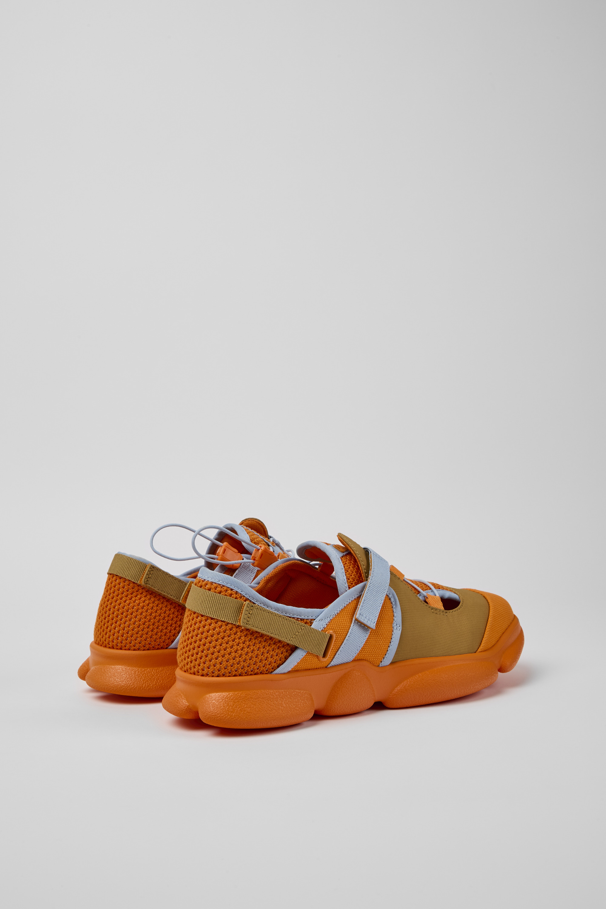 Karst - Orange and brown textile shoes for men