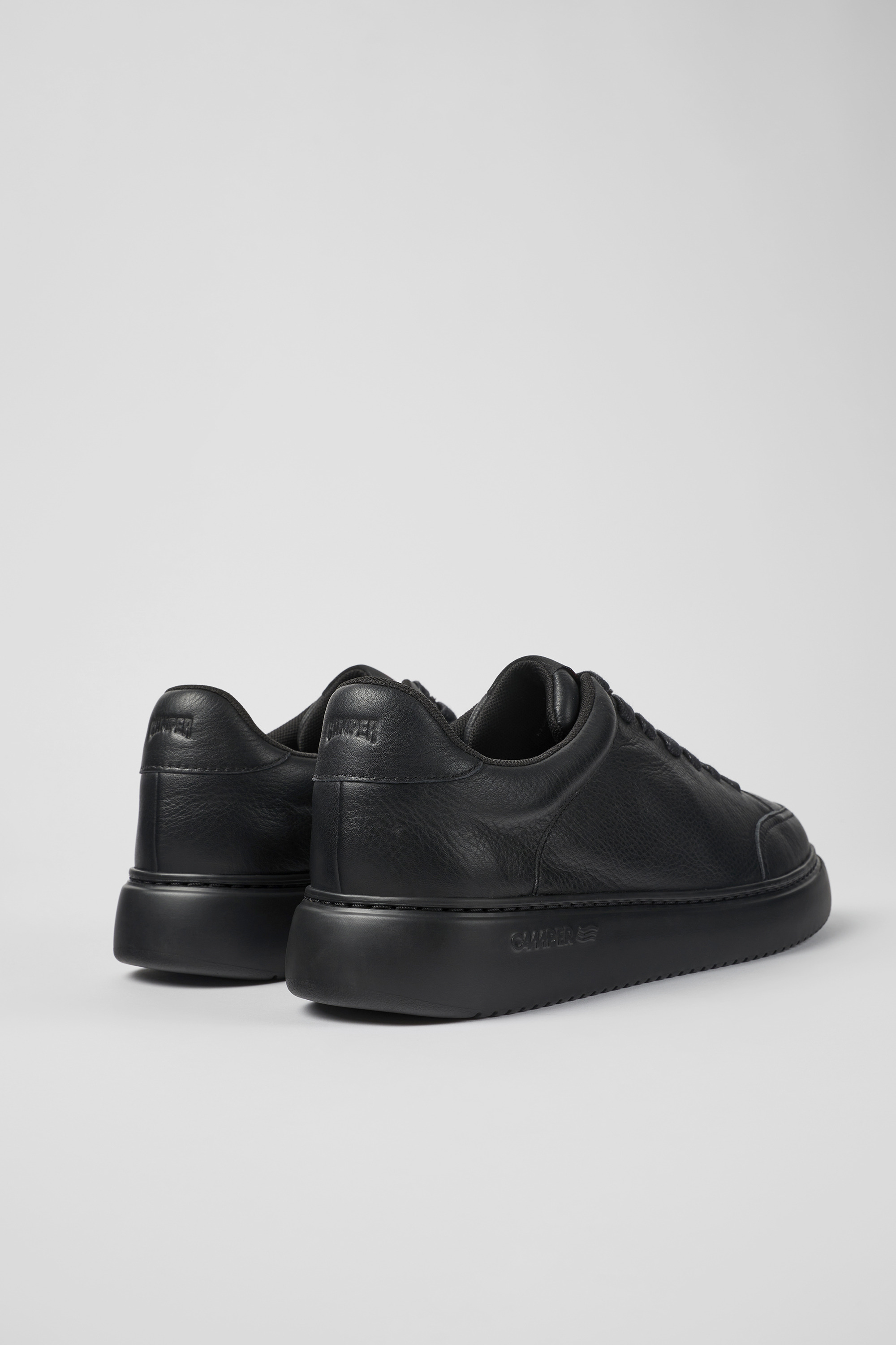 Runner K21 - Black leather sneakers for men