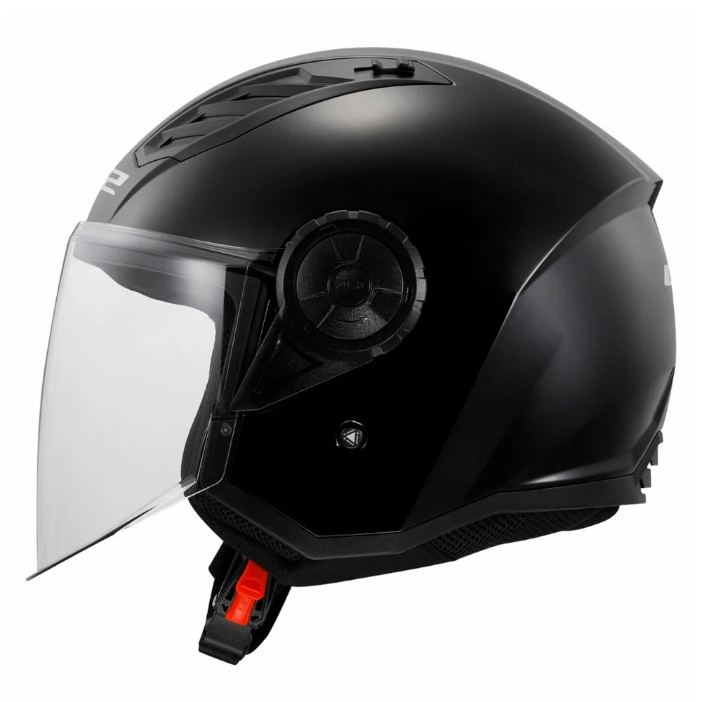 CASCO JET LS2 OF616 AIRFLOW II SOLID NEGRO BRILLO