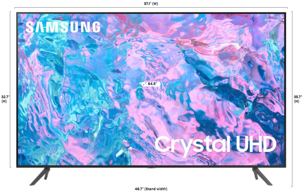 Samsung - 65”/75” Class CU7000 Crystal UHD 4K UHD Smart Tizen TV