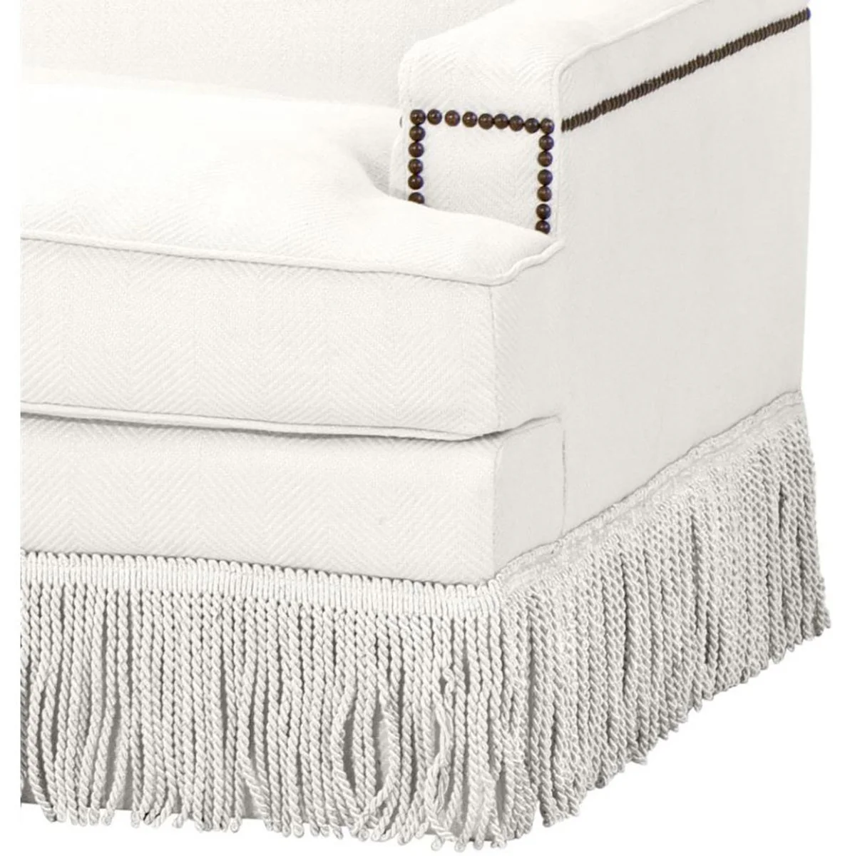 Casa Padrino sof¨¢ de dise?o de lujo blanco 262 x 102 x 90 cm H. - muebles de sala