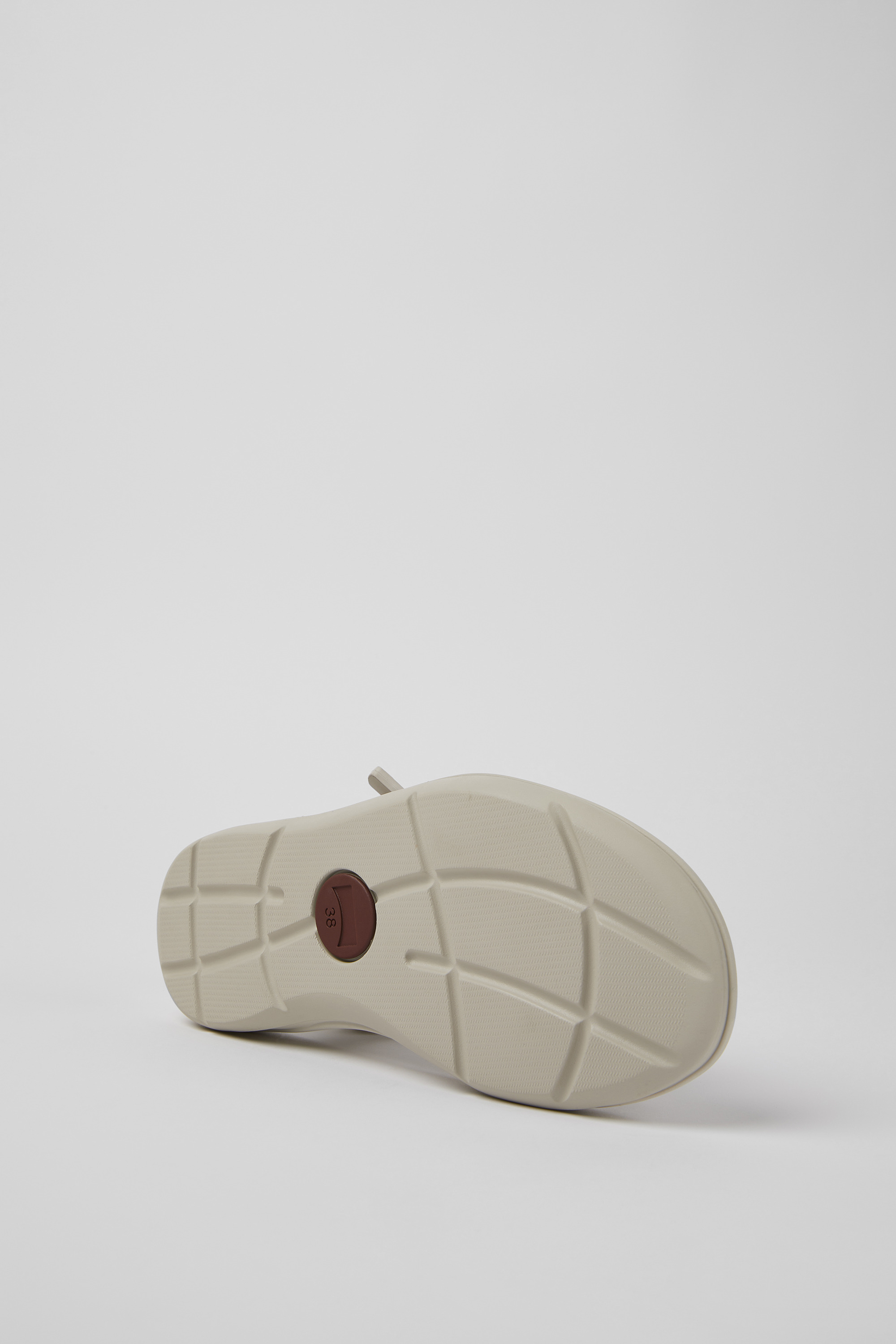 Match - Gray textile sandals for women