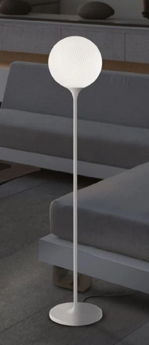 Casa Padrino l¨¢mpara de pie de exterior de lujo blanco ? 30 x A. 160 cm - Elegante linterna de jard¨ªn - Iluminaci¨®n de jard¨ªn - Iluminaci¨®n exterior - Calidad de lujo - Hecho en Italia