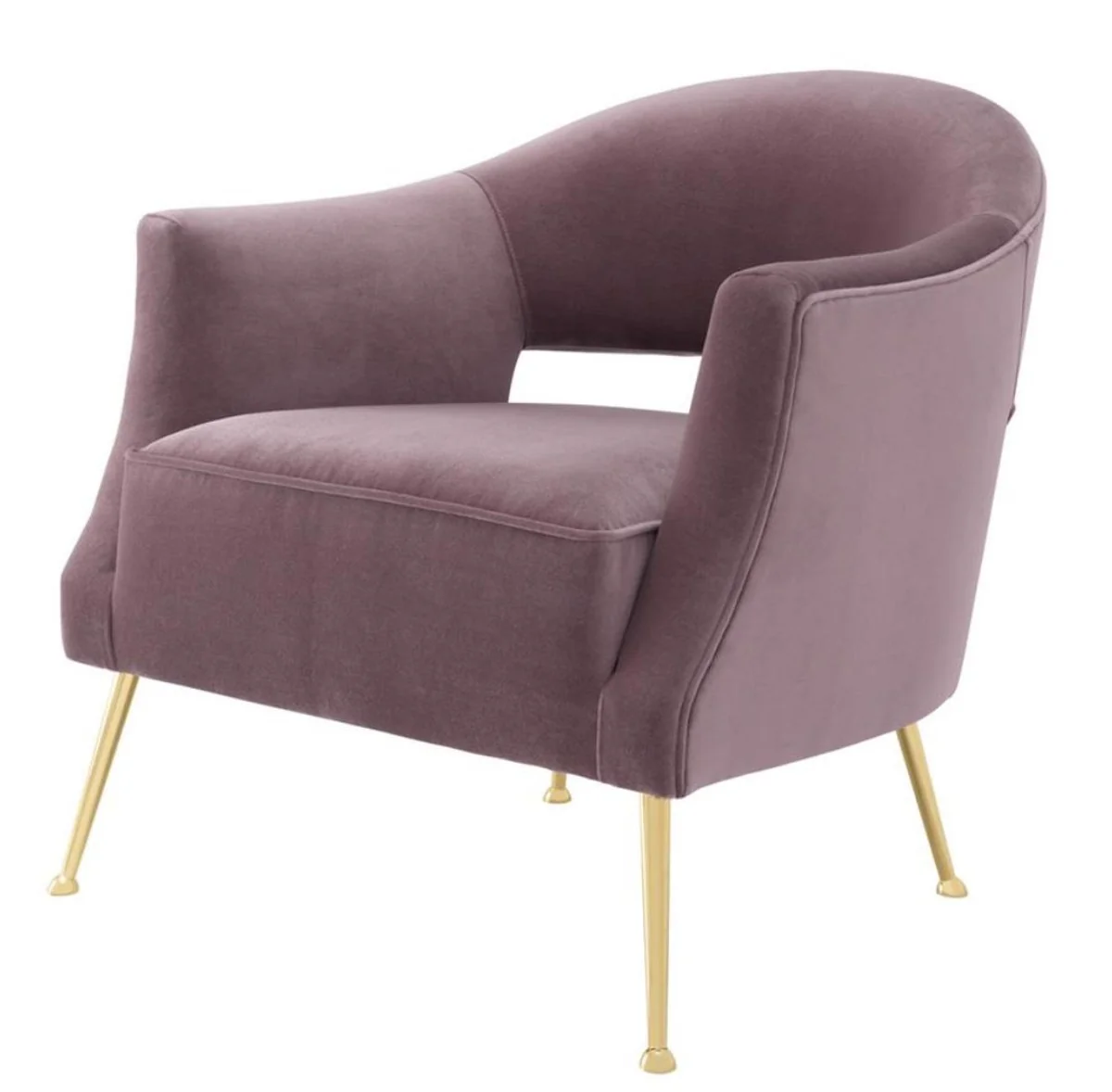 Casa Padrino Sillón de Lujo Violeta 71 x 75.5 x H. 74.5 cm - Muebles Para Hoteles