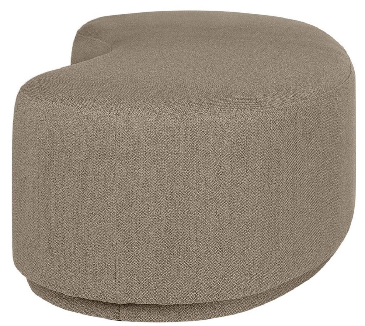 Casa Padrino banco de lujo marr¨®n 149 x 65,5 x A. 41 cm - Banco curvo - Muebles de Sala de Estar - Muebles de Hotel - Colecci¨®n de Lujo