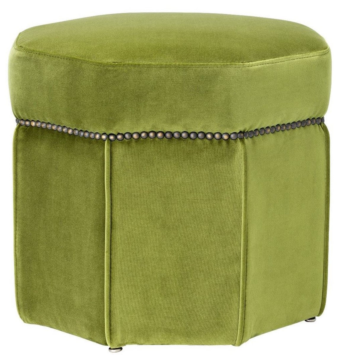 Casa Padrino taburete de lujo verde claro / lat¨®n antiguo 46 x 46 x H. 44 cm - 8 Angular Taburete - Muebles de Lujo