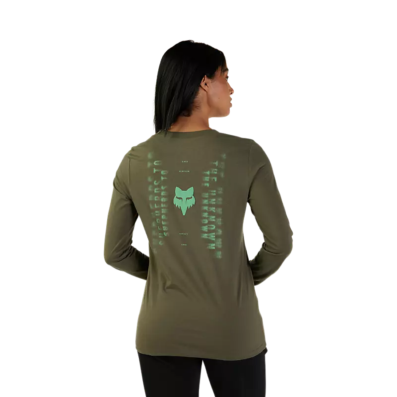 Womens Faded Out Long Sleeve Basic Tee