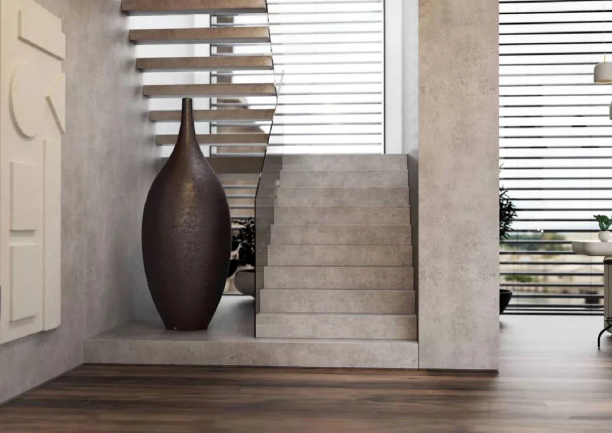 Casa Padrino maceta decorativa de lujo negro mate ? 78 x A. 200 cm - Decoraci¨®n de jard¨ªn