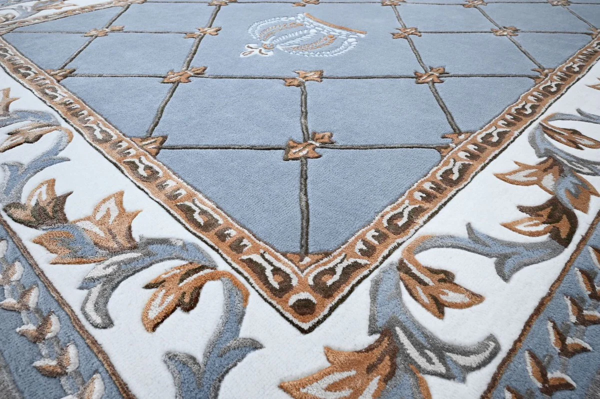 Pomp??s de Casa Padrino alfombra barroco de lujo corona de Harald Gl??ckler azul - Varios Tama?os