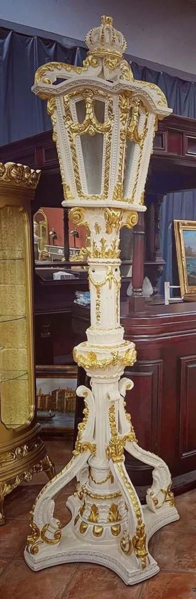 Pomp??s by Casa Padrino Farol Barroco Crema / Oro - L¨¢mpara de pie Pomp??s Barroco dise?ada por Harald Gl??ckler