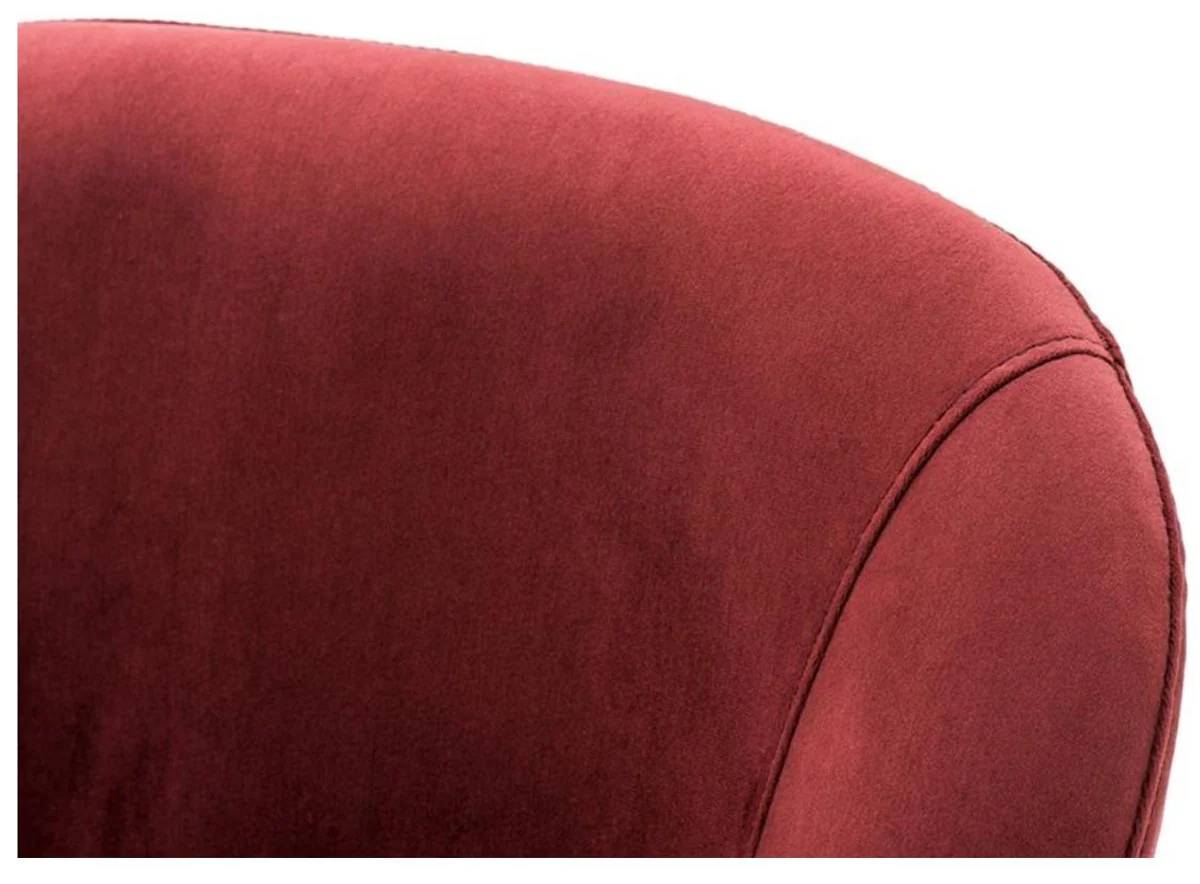 Casa Padrino luxury dining chair burgundy / black 52 x 58 x H. 85 cm - Luxury Dining Room Furniture