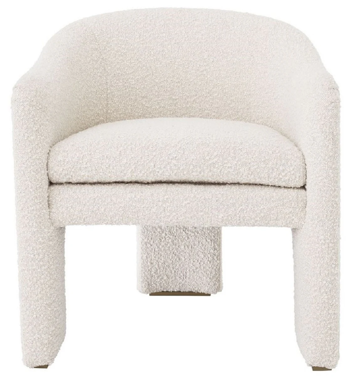 Casa Padrino sill¨®n de dise?o crema / lat¨®n 66 x 67 x A. 69 cm - Sill¨®n de sal¨®n moderno - Sill¨®n de hotel - Muebles de sal¨®n y hotel de lujo