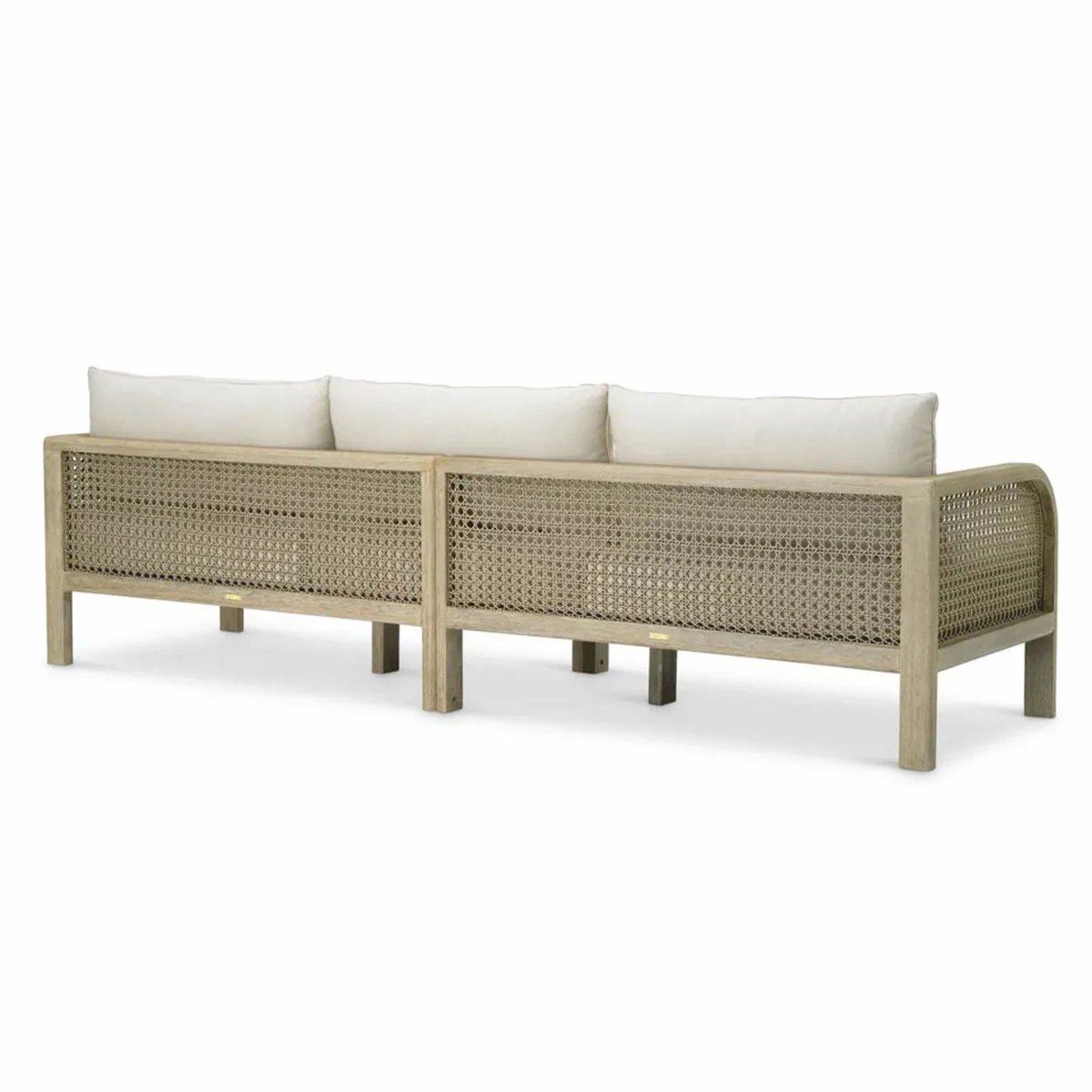Casa Padrino sof¨¢ de jard¨ªn de lujo de teca arena / beige 283 cm - Muebles de jard¨ªn