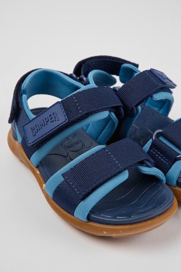 Wous Sandalias azules de tejido para nios