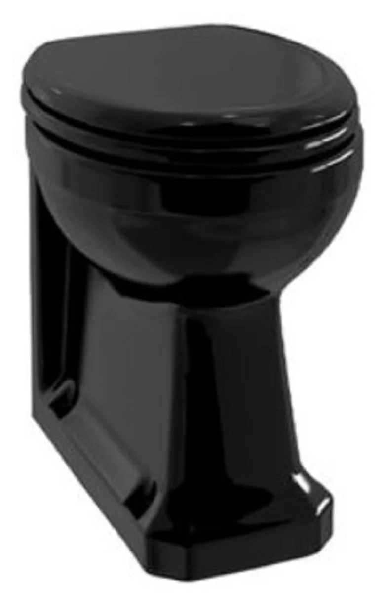 Casa Padrino inodoro Art Nouveau de lujo negro 36 x 42,5 x A. 47,5 cm - Muebles de Baño - Calidad de Lujo