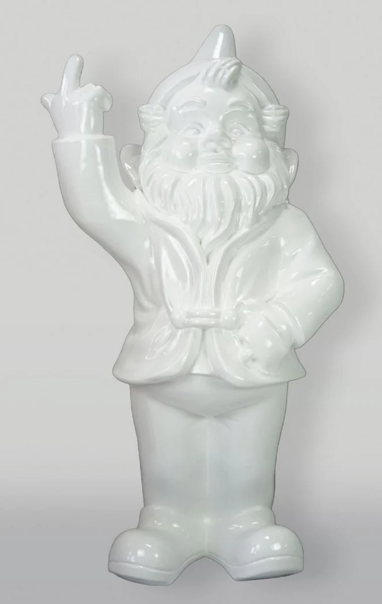 Casa Padrino escultura decorativa XXL enano de jard¨ªn blanco A. 170 cm - Figura de jard¨ªn grande