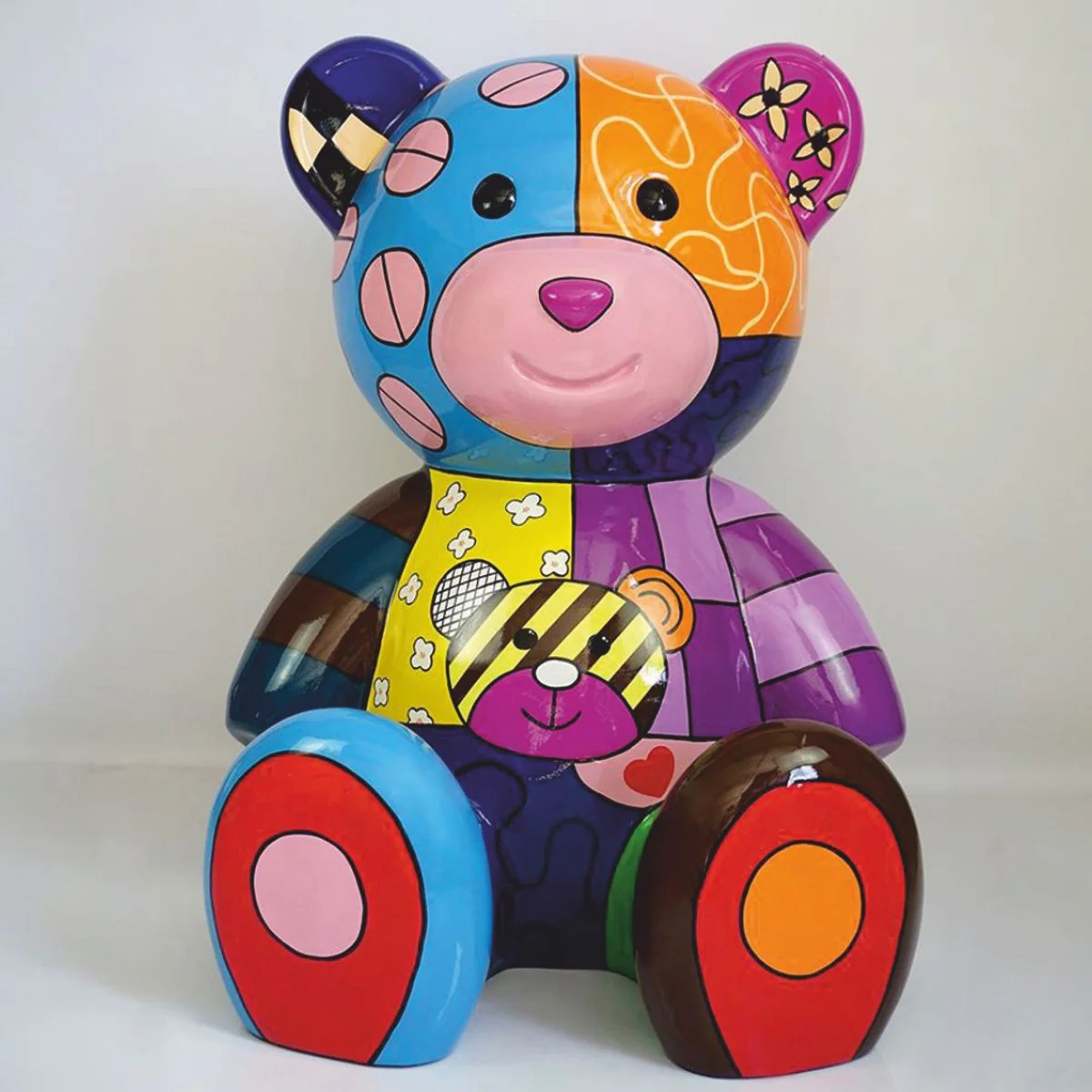 Casa Padrino figura decorativa XXL osito de peluche colorido A. 120 cm
