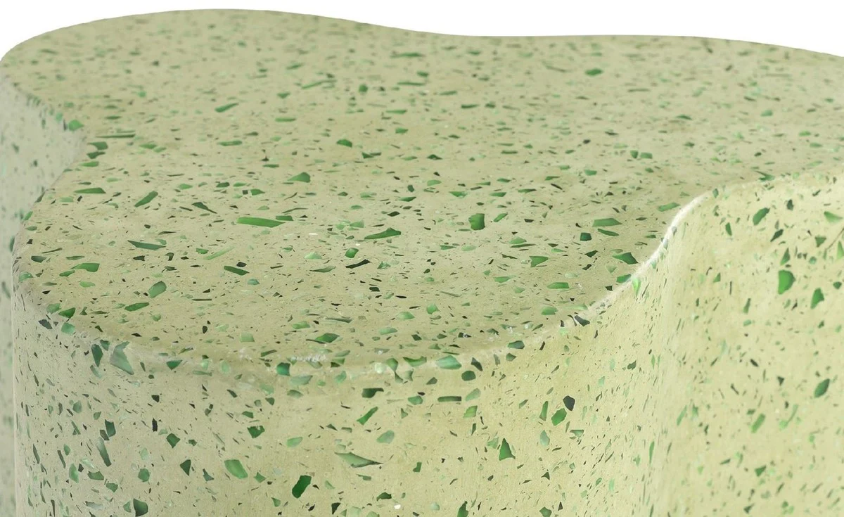 Casa Padrino mesa auxiliar / taburete de piedra natural de terrazo de lujo verde 41,5 x 41,5 x A. 45 cm - Muebles de sal¨®n - Muebles de hotel - Muebles de piedra natural - Muebles de lujo