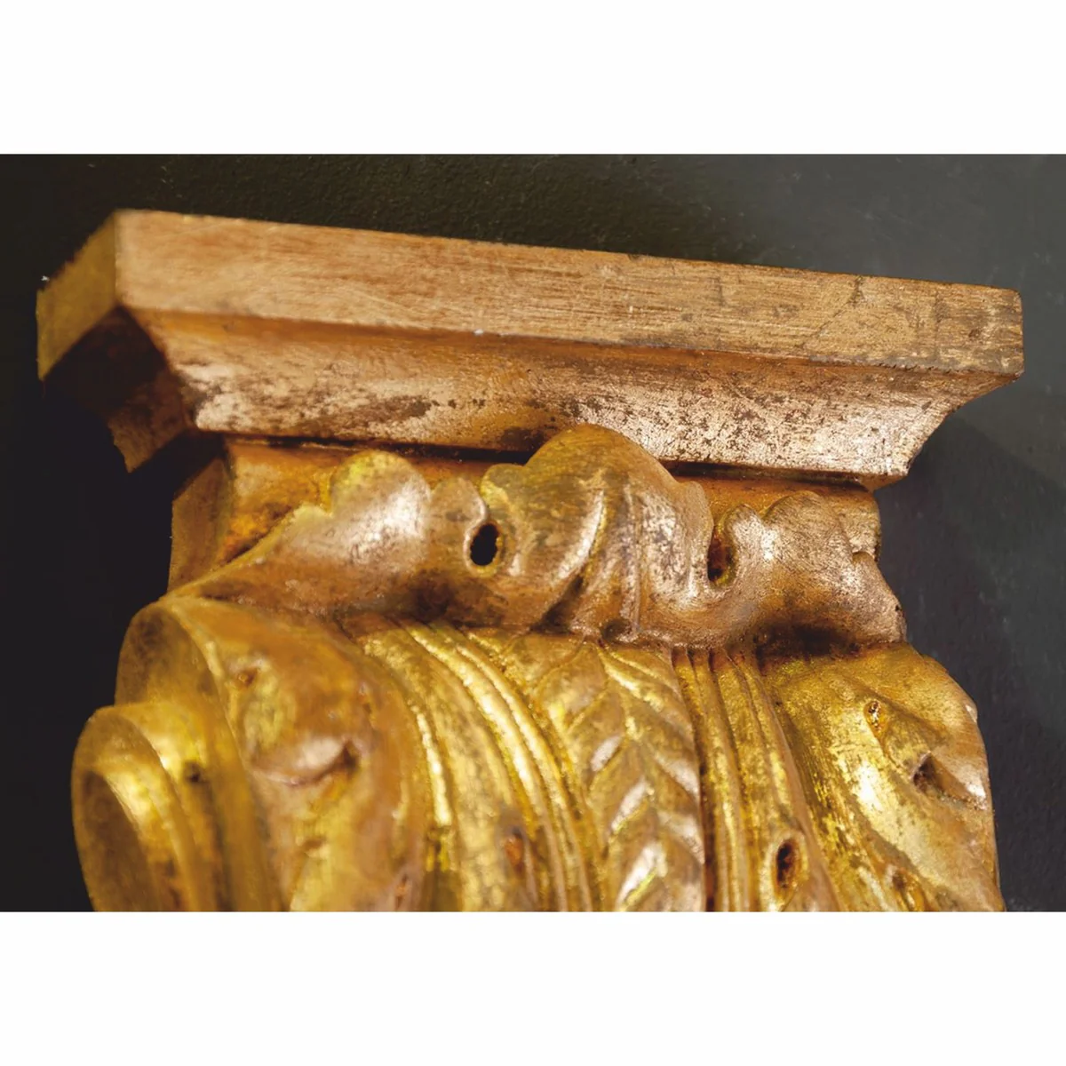 Casa Padrino consola de pared barroco de lujo oro antiguo Al. 47 cm - Hecha en Italia