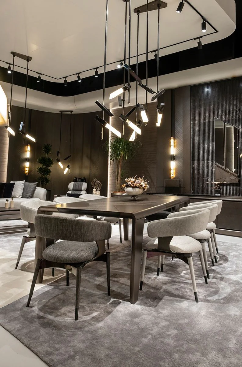 Casa Padrino mesa de comedor de lujo marr¨®n oscuro / bronce 235 x 110 x A. 77 cm - Mesa de comedor rectangular - Muebles de comedor - Muebles de hotel - Muebles de lujo - Calidad de lujo