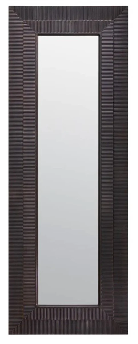 Casa Padrino espejo de pared de lujo de lat¨®n con acabado en bronce Al. 220 cm, A. 80 cm, P. 2,5 cm