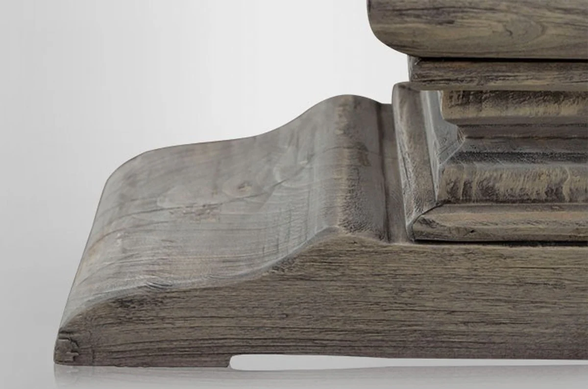 Casa Padrino Landhaus coffee table Oak Rustic Grey 140 x 80 cm Baroque Salon coffee table solid oak