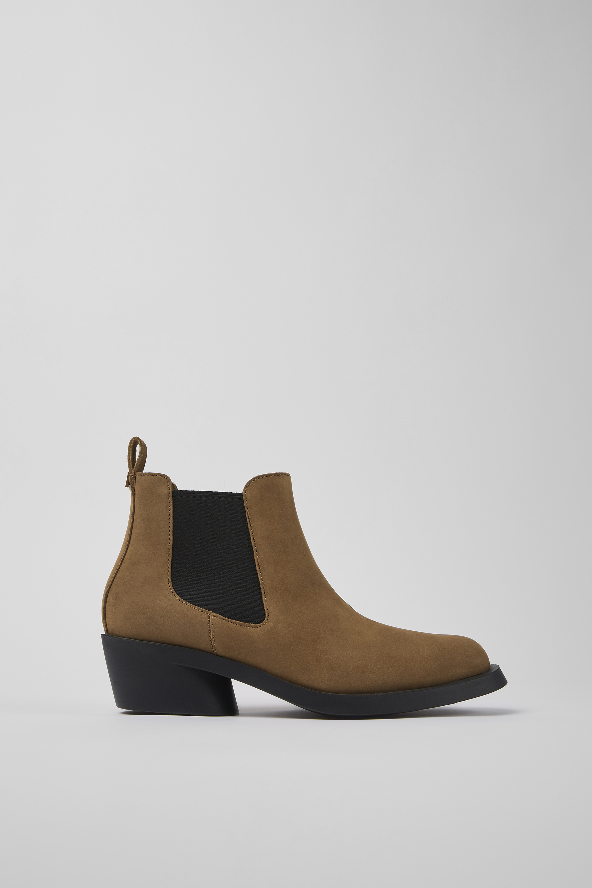 Bonnie - Brown nubuck ankle boots for women