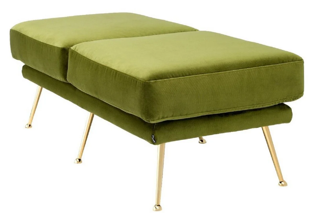 Casa Padrino banco de lujo verde / lat¨®n 125 x 58 x H. 45 cm - Muebles de Lujo