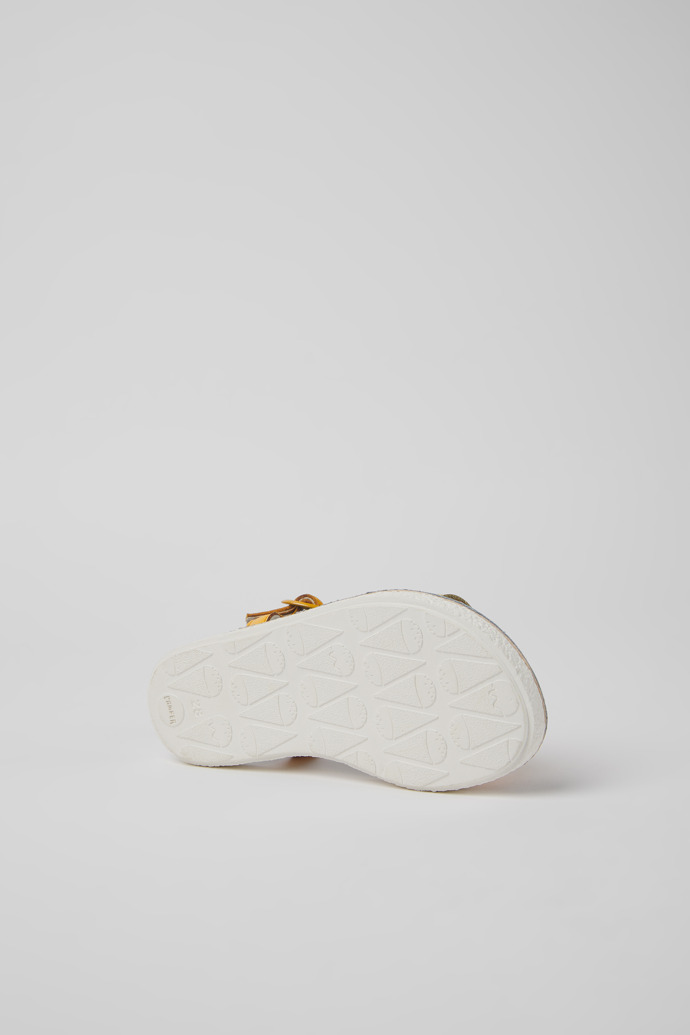 Twins Yellow and orange leather sandals for boys