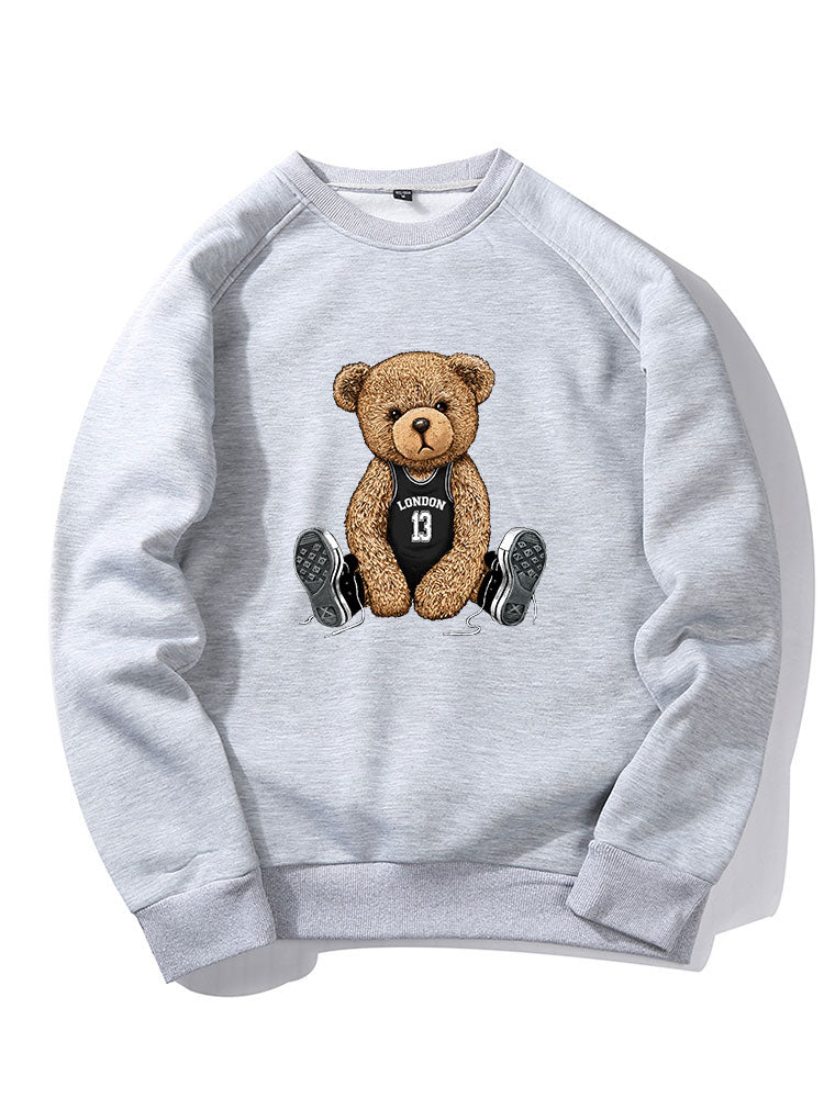 London Bear Print Raglan Sleeves Sweatshirt
