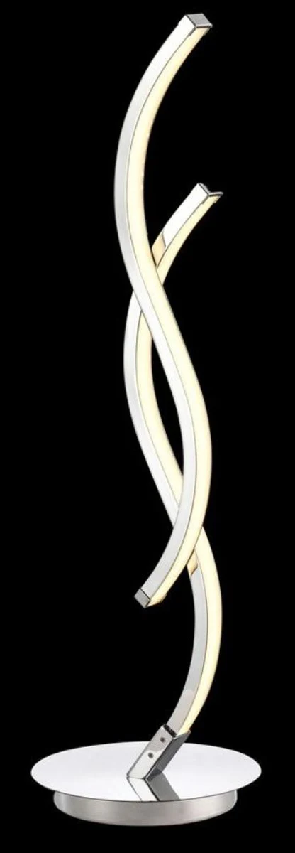 Casa Padrino LED l¨¢mpara de mesa de lujo plateada ? 15 x H. 50 cm - L¨¢mpara de Mesa de Dise?o