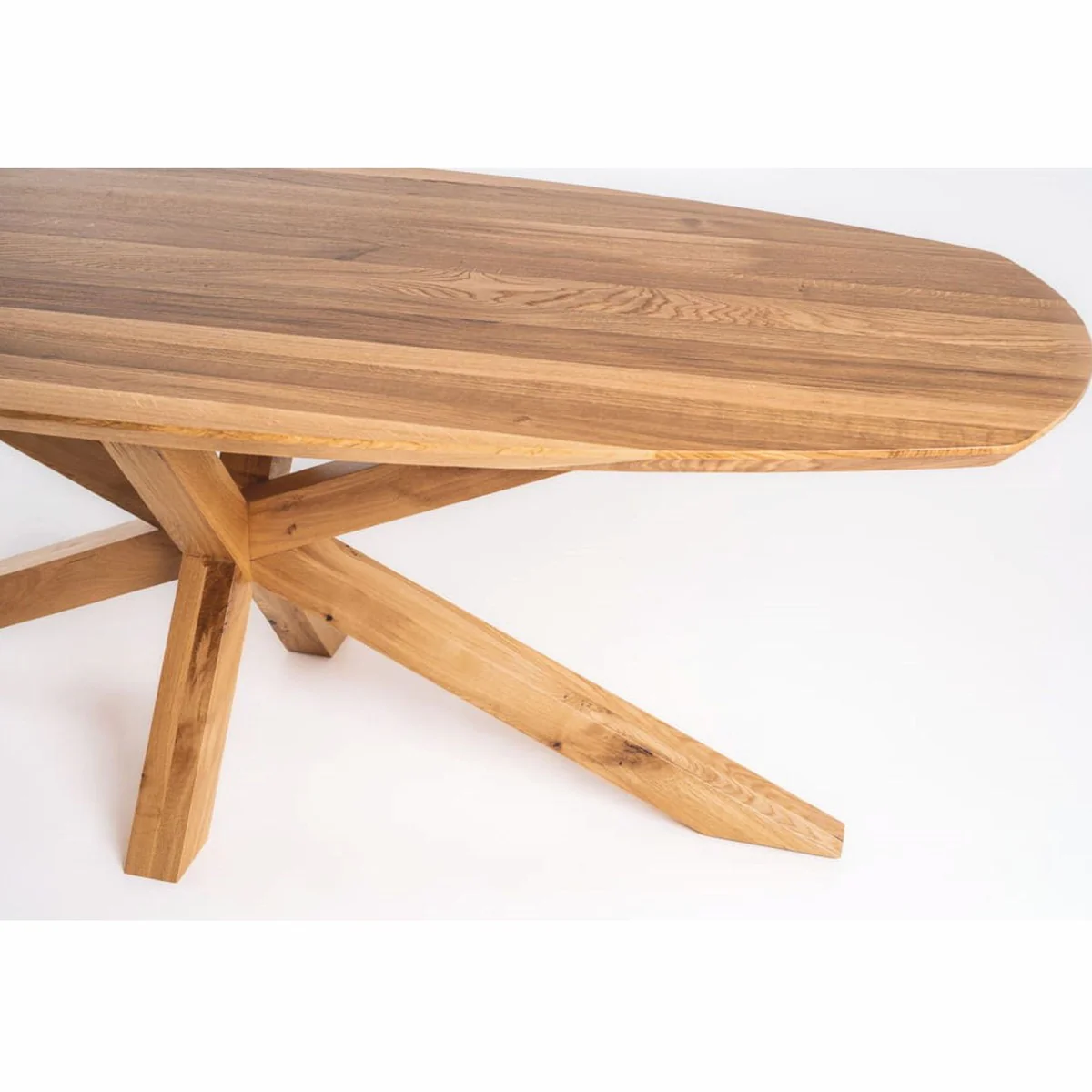 Casa Padrino Mesa de Comedor de Lujo de Madera Maciza Natural 180-330 cm - Extensible