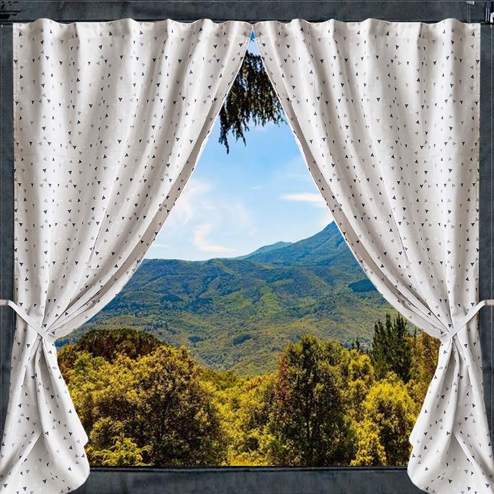 Cortina Intexca Triangulos para tienda cocina o avancé de caravana