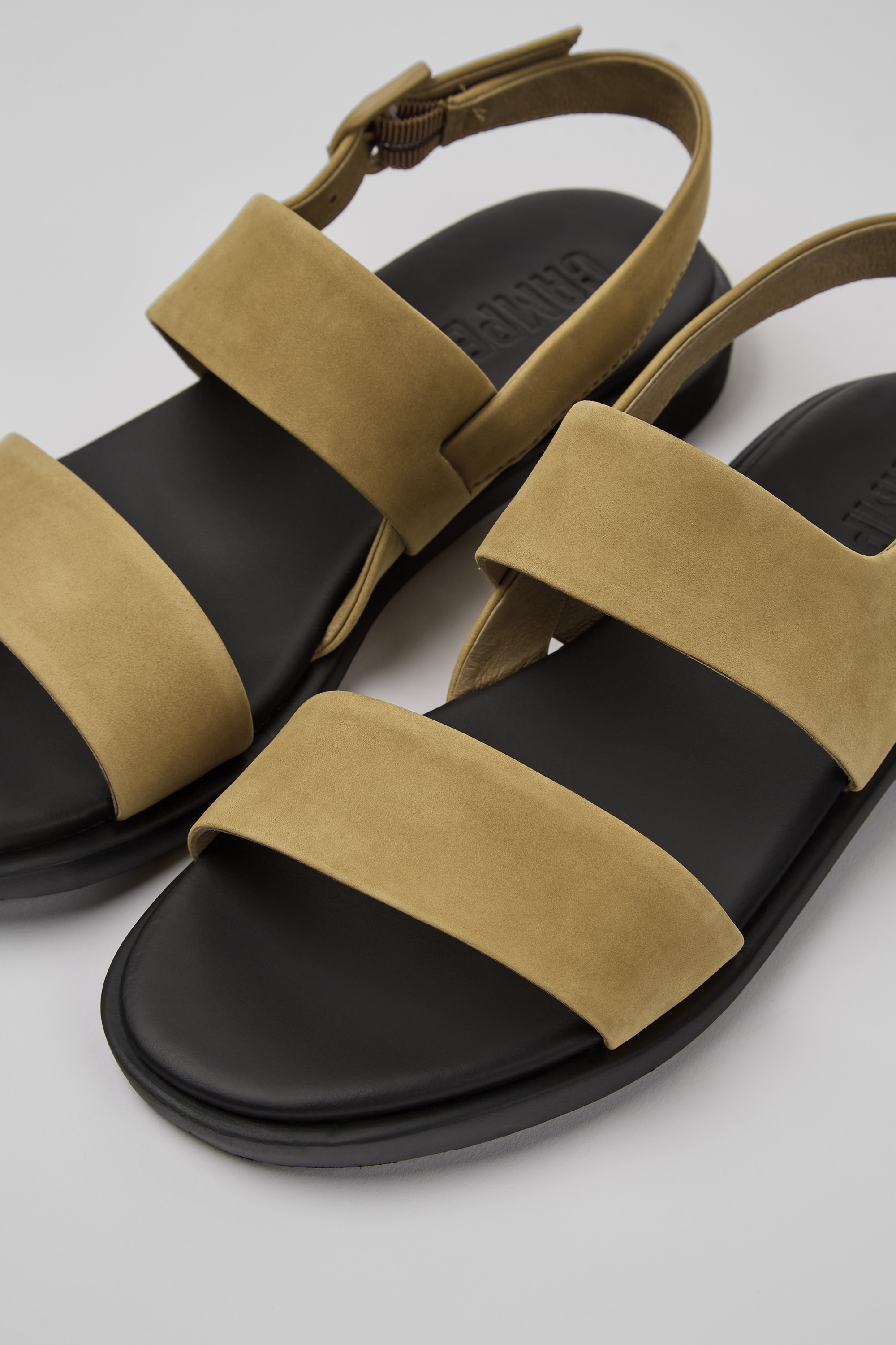 Edy - Brown leather sandals for women