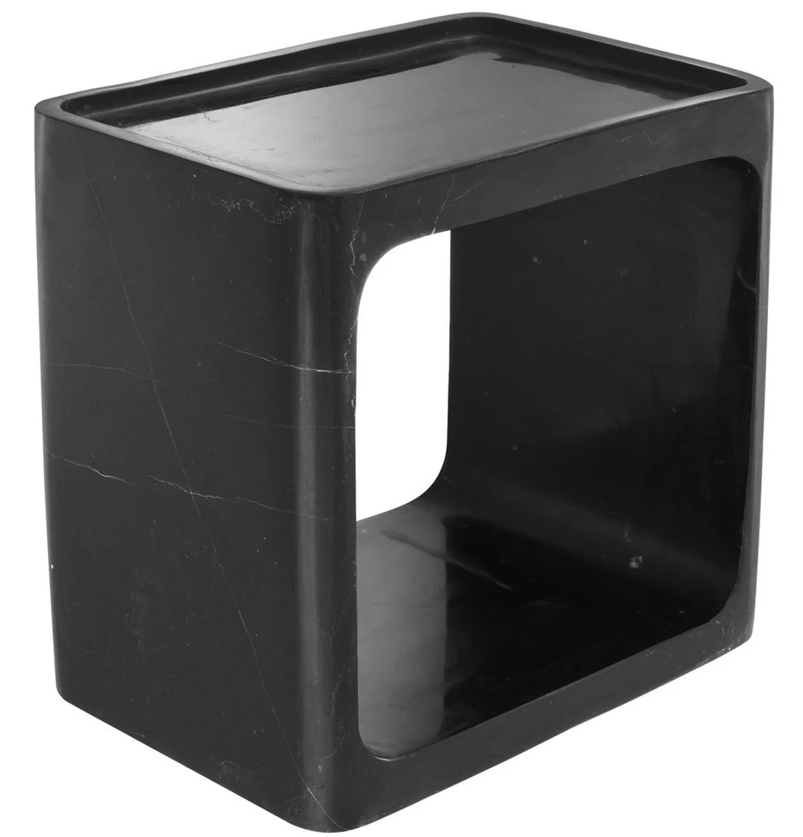 Casa Padrino mesa auxiliar de m¨¢rmol negro 42 x 30 x H. 40 cm - Muebles de Sala - Muebles de Lujo