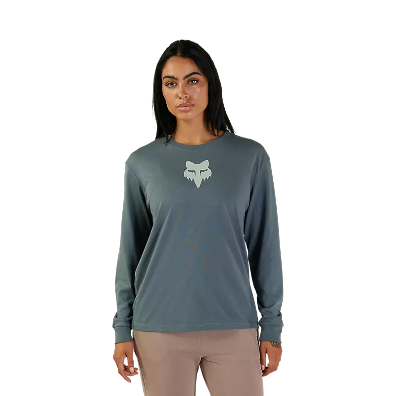 Womens Fox Head Long Sleeve Basic Tee