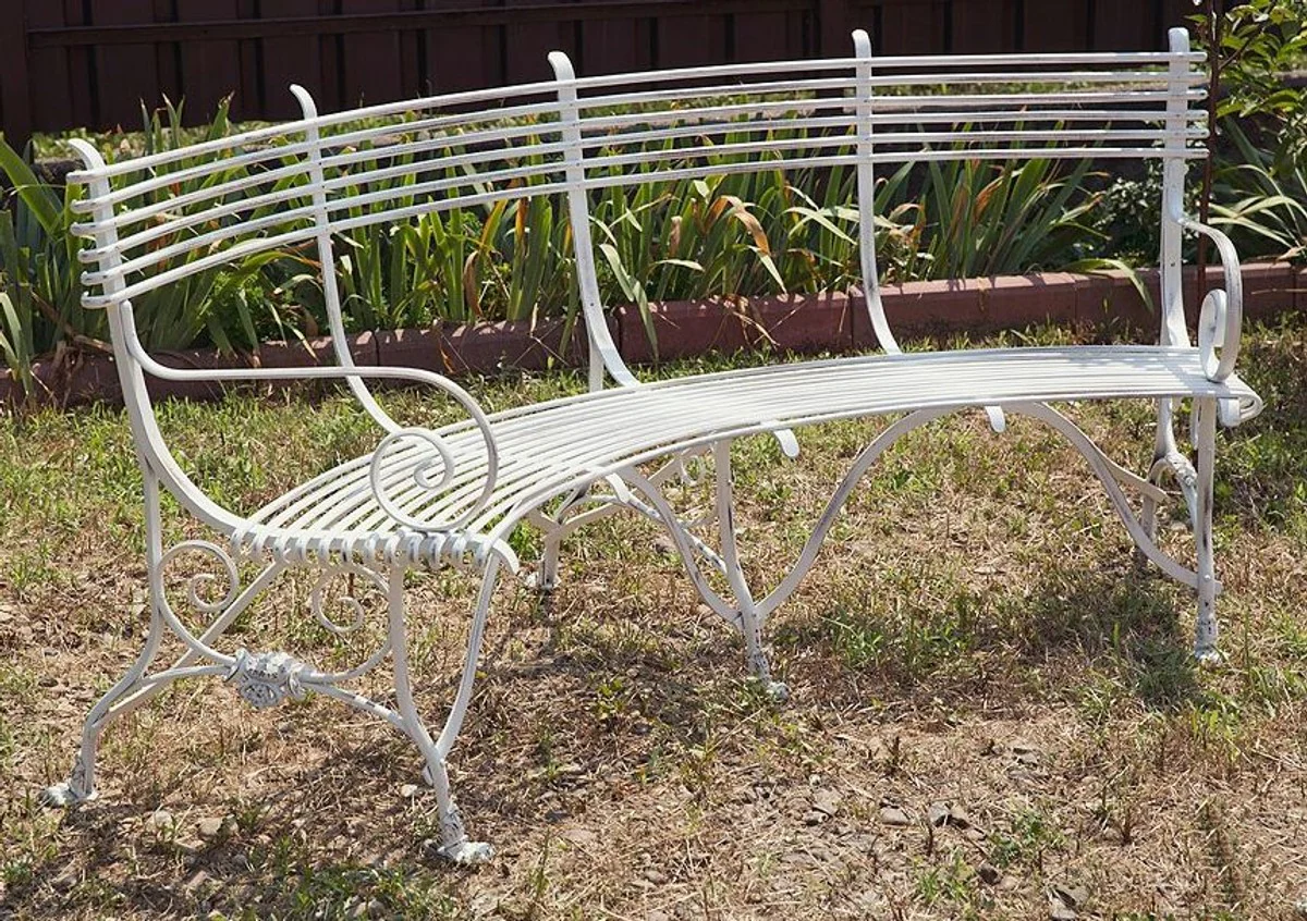 Casa Padrino de hierro forjado banco del jardín 1,9 x 0,48 x 0,9 m H. - Nostalgia de la vendimia