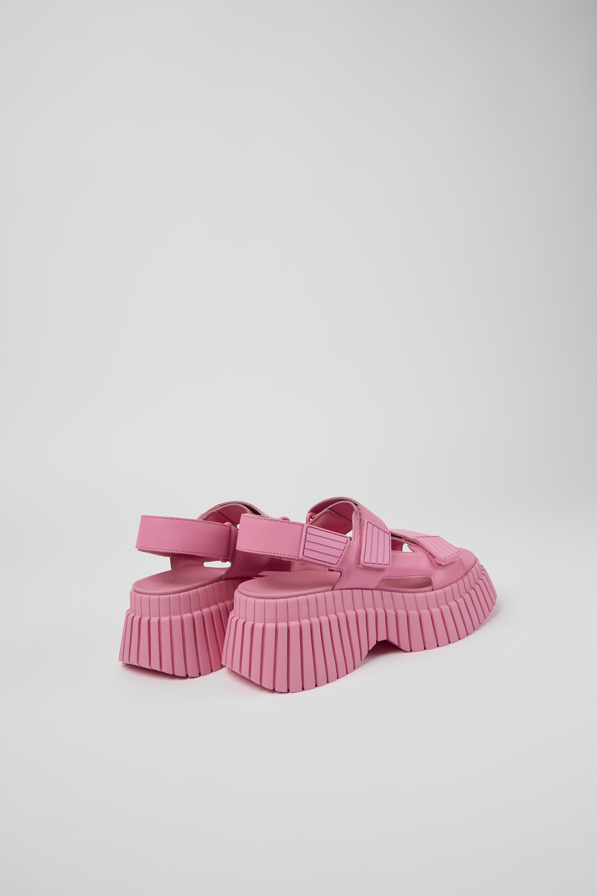 BCN - Pink leather sandals for women