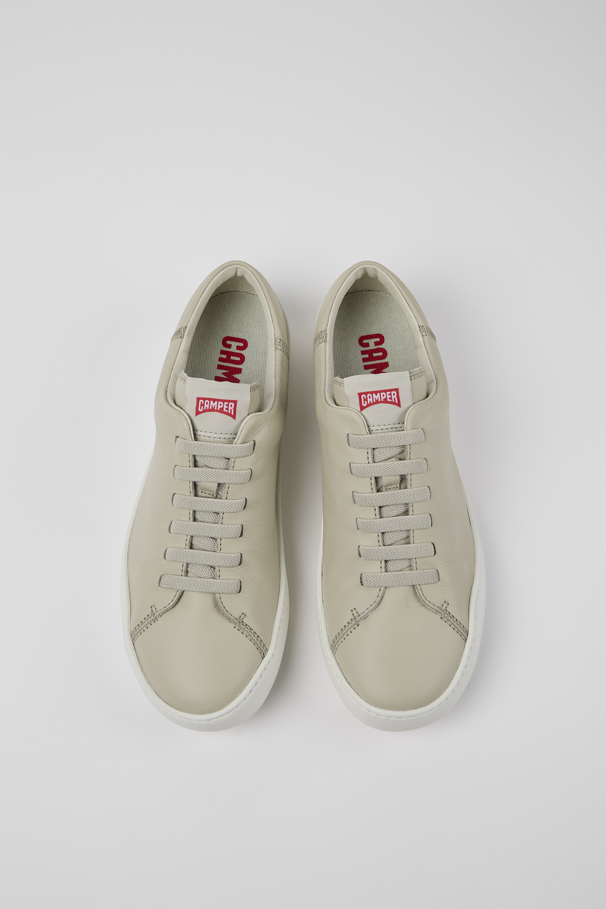 Peu Touring - Gray leather sneakers for men