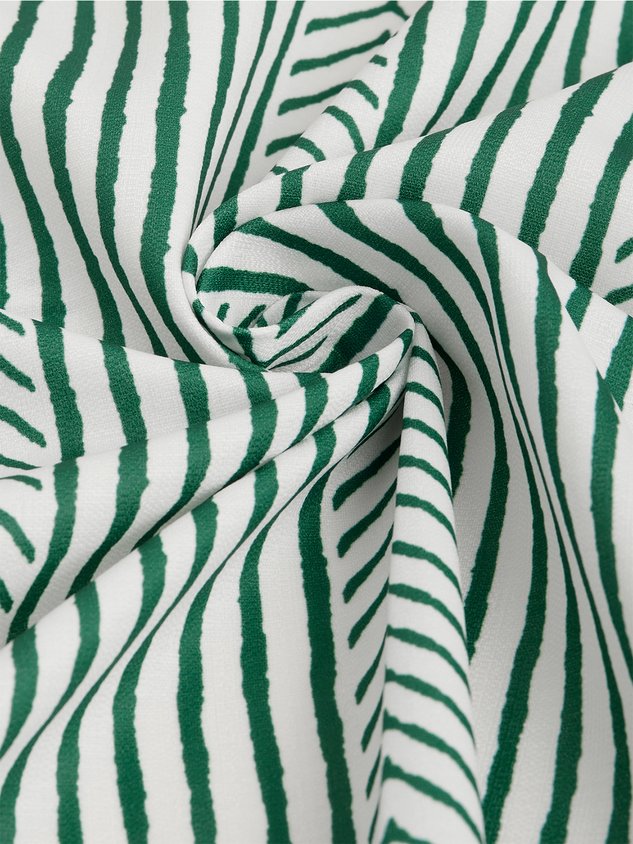 Shirts For Father Retro Striped Chest Pocket Short Sleeve Shirt